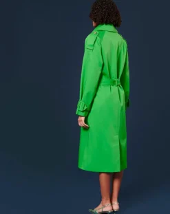 Tara Jarmon Manteaux|Trench-coat en Coton Biologique vert