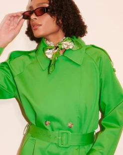 Tara Jarmon Manteaux|Trench-coat en Coton Biologique vert