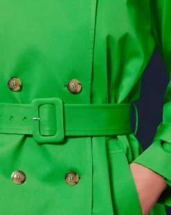Tara Jarmon Manteaux|Trench-coat en Coton Biologique vert