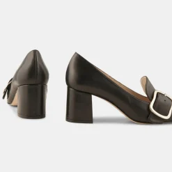 Minelli Escarpins|Trotters en Cuir Lili noirs - Talon 6 cm