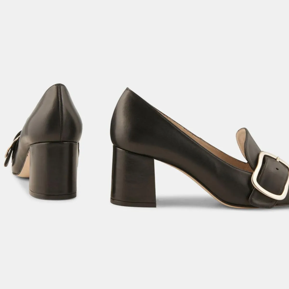 Minelli Escarpins|Trotters en Cuir Lili noirs - Talon 6 cm