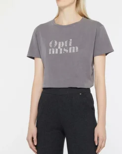 Yerse T-Shirts|T-Shirt 100% Coton Bio Ana gris foncé