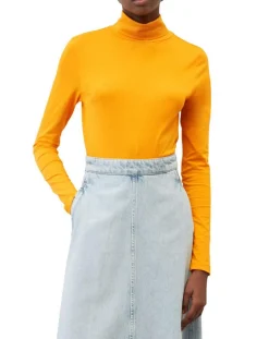 Marc O'Polo T-Shirts|T-Shirt 100% Coton Bio col roulé orange