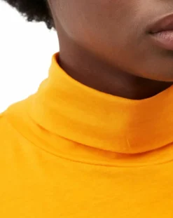 Marc O'Polo T-Shirts|T-Shirt 100% Coton Bio col roulé orange