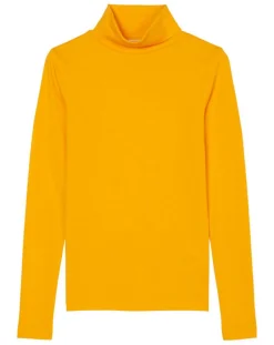 Marc O'Polo T-Shirts|T-Shirt 100% Coton Bio col roulé orange