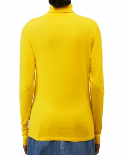 Marc O'Polo T-Shirts|T-Shirt 100% Coton Bio col roulé jaune