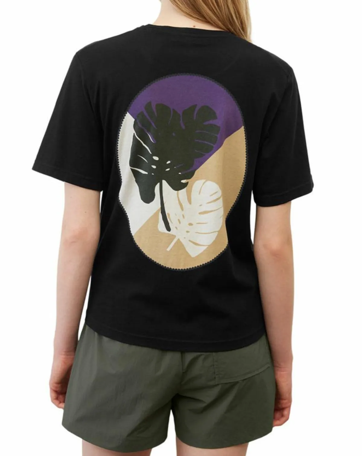 Marc O'Polo T-Shirts|T-Shirt 100% Coton Bio imprimé nature noir