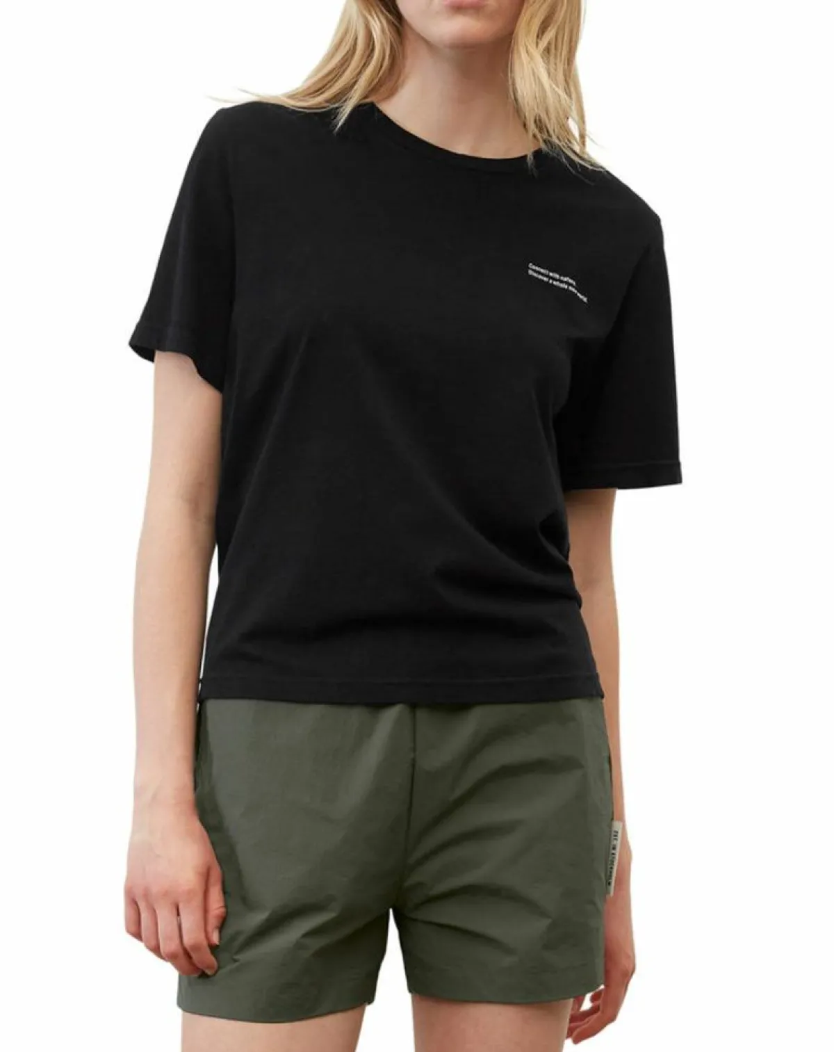 Marc O'Polo T-Shirts|T-Shirt 100% Coton Bio imprimé nature noir