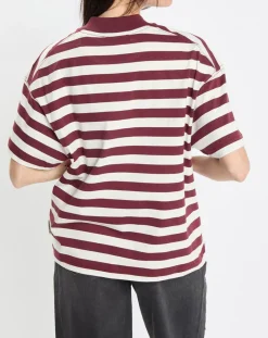 Marc O'Polo T-Shirts|T-Shirt 100% Coton Bio rayé rouge/blanc