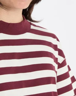 Marc O'Polo T-Shirts|T-Shirt 100% Coton Bio rayé rouge/blanc