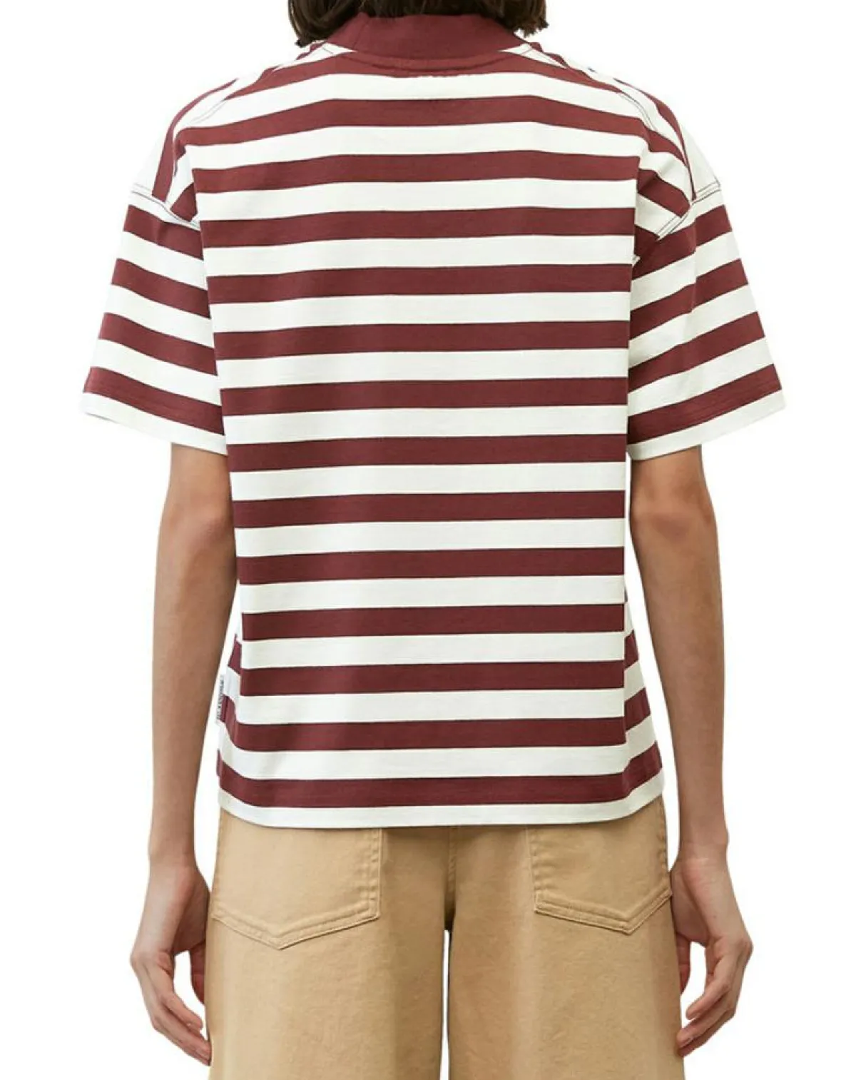 Marc O'Polo T-Shirts|T-Shirt 100% Coton Bio rayé rouge/blanc