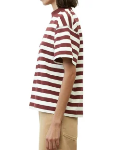 Marc O'Polo T-Shirts|T-Shirt 100% Coton Bio rayé rouge/blanc