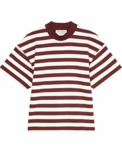 Marc O'Polo T-Shirts|T-Shirt 100% Coton Bio rayé rouge/blanc