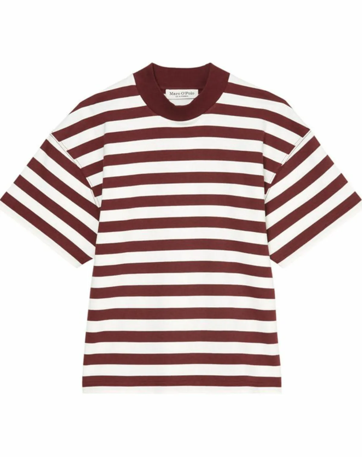 Marc O'Polo T-Shirts|T-Shirt 100% Coton Bio rayé rouge/blanc