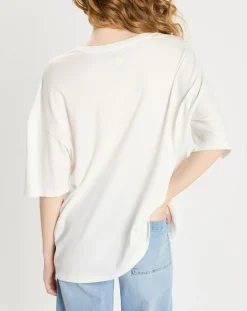 Billabong T-Shirts|T-Shirt 100% Coton Bio Smiley blanc/multicolore