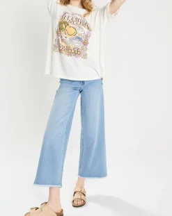 Billabong T-Shirts|T-Shirt 100% Coton Bio Smiley blanc/multicolore