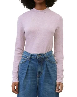 Marc O'Polo T-Shirts|T-Shirt 100% Coton Bio violet clair