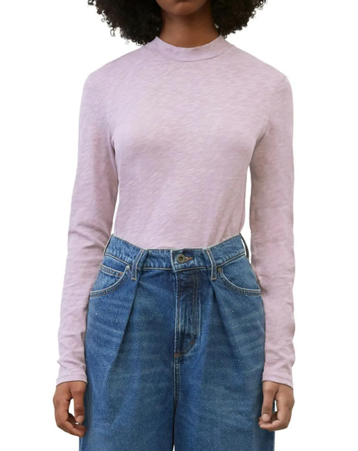 Marc O'Polo T-Shirts|T-Shirt 100% Coton Bio violet clair