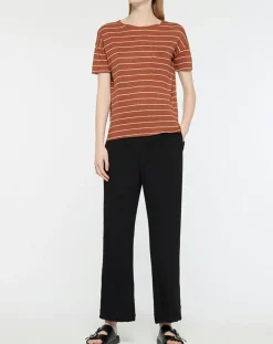 Yerse T-Shirts|T-Shirt 100% Lin Cinthia marron