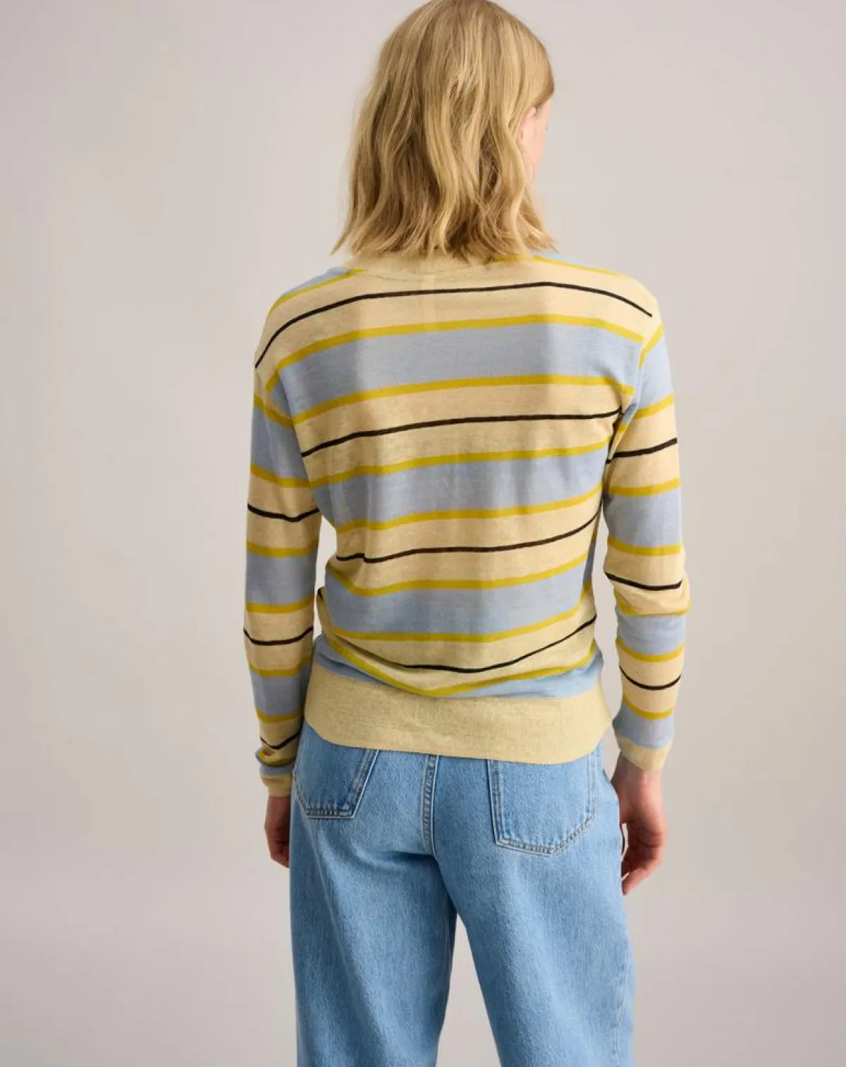 Bellerose T-Shirts|T-Shirt 100% Lin Senia rayé jaune