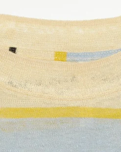 Bellerose T-Shirts|T-Shirt 100% Lin Senia rayé jaune