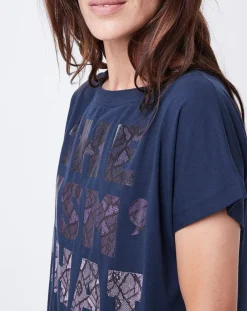 John Galliano T-Shirts|T-Shirt à motif bleu nuit