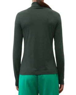 Marc O'Polo T-Shirts|T-Shirt col roulé vert foncé
