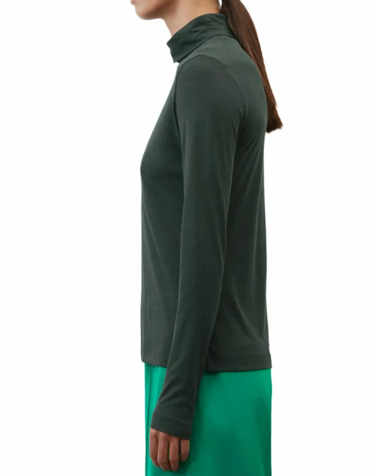 Marc O'Polo T-Shirts|T-Shirt col roulé vert foncé