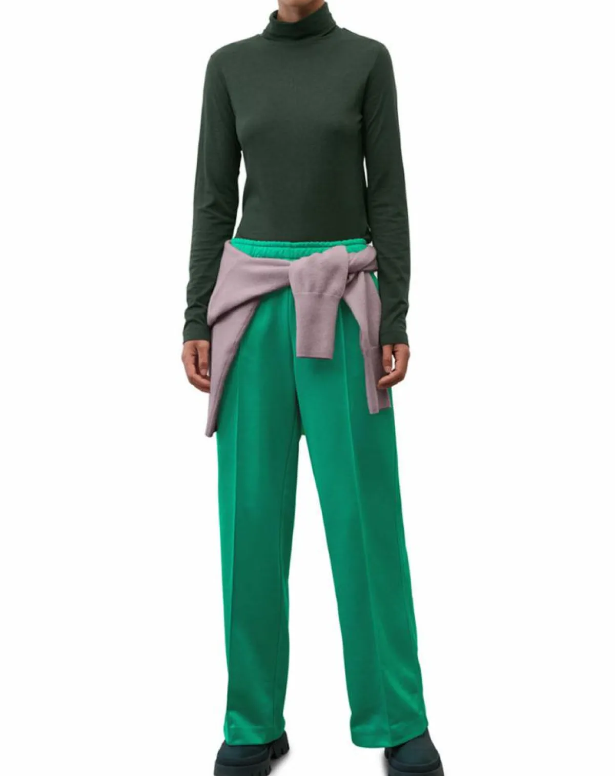 Marc O'Polo T-Shirts|T-Shirt col roulé vert foncé