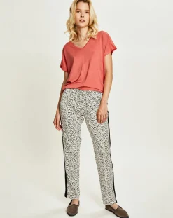 Femilet T-Shirts|T-Shirt col V pêche