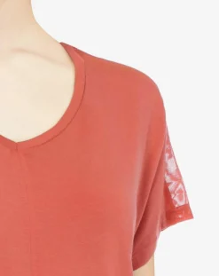 Femilet T-Shirts|T-Shirt col V pêche