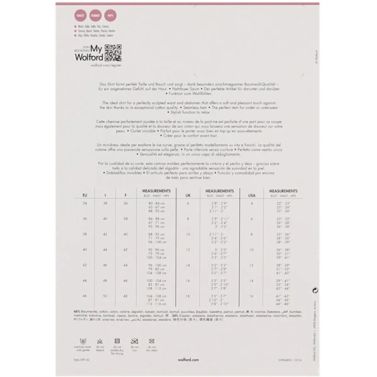 Wolford T-Shirts|T-Shirt Coton Contour noir