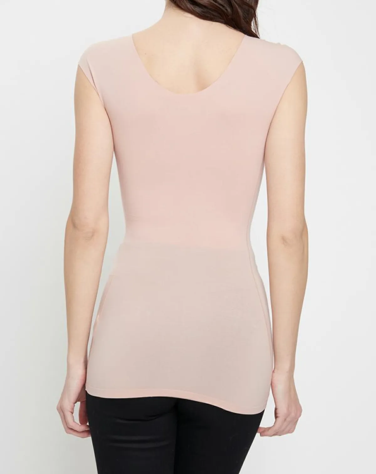 Wolford T-Shirts|T-Shirt Coton Contour rose poudré
