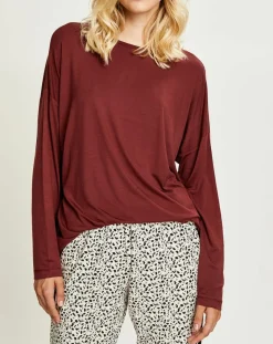 Femilet Lingerie, Nuit|T-Shirt de pyjama acajou