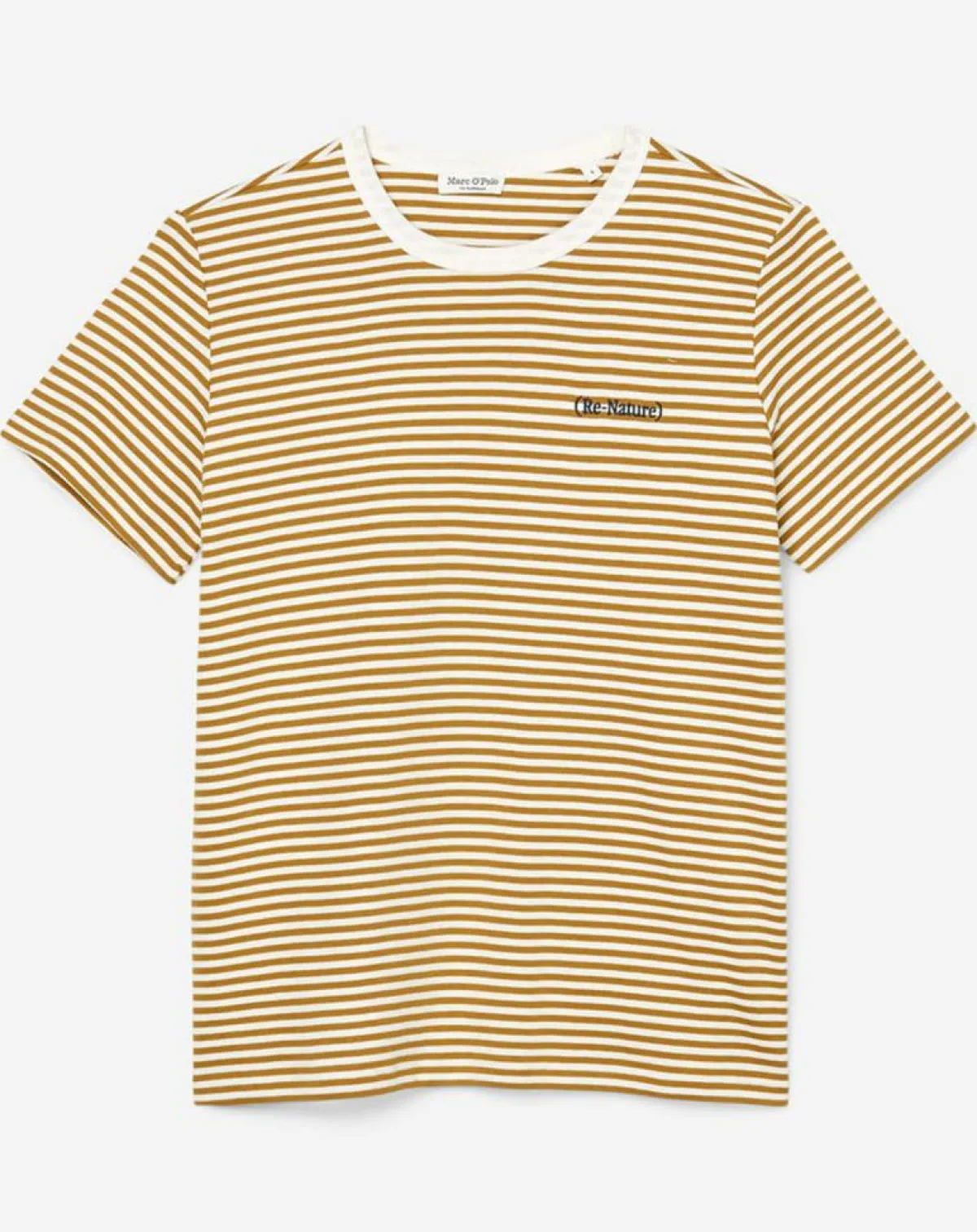 Marc O'Polo T-Shirts|T-Shirt en Coton à rayures marron/blanc