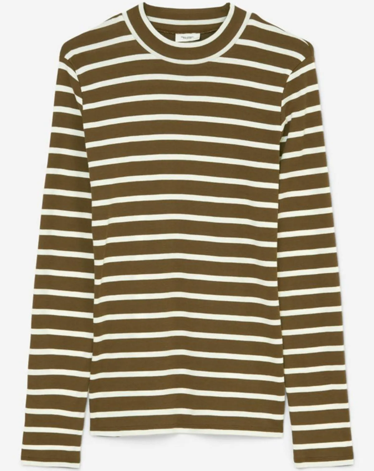 Marc O'Polo T-Shirts|T-Shirt en Coton mélangé Turtle rayé écru/marron