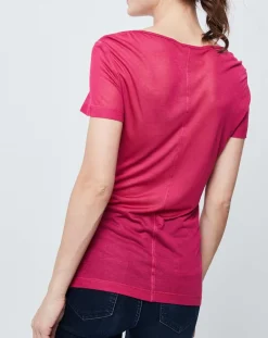 John Galliano T-Shirts|T-Shirt fin avec imprimé pourpre