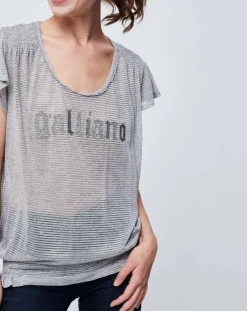 John Galliano T-Shirts|T-Shirt fluide gris souris