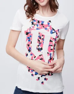 John Galliano T-Shirts|T-Shirt imprimé blanc cassé/multicolore