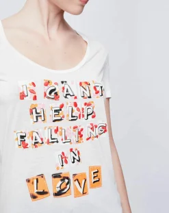 John Galliano T-Shirts|T-Shirt imprimé blanc cassé/multicolore