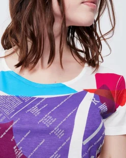 John Galliano T-Shirts|T-Shirt imprimé cassé/multicolore