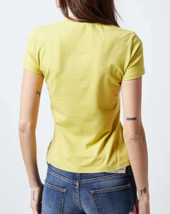 John Galliano T-Shirts|T-Shirt imprimé drapeau jaune