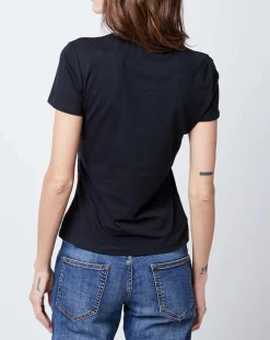 John Galliano T-Shirts|T-Shirt imprimé drapeau noir