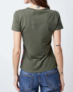 John Galliano T-Shirts|T-Shirt imprimé drapeau vert sapin