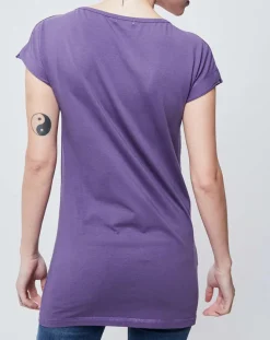 John Galliano T-Shirts|T-Shirt imprimé Gazette avec broderies et perles violet/multicolore