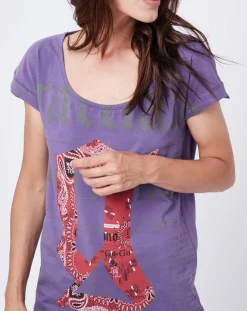 John Galliano T-Shirts|T-Shirt imprimé Gazette violet