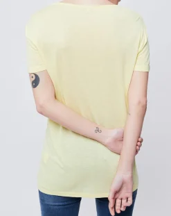 John Galliano T-Shirts|T-Shirt imprimé girafe jaune poussin