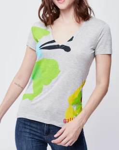 John Galliano T-Shirts|T-Shirt imprimé gris clair