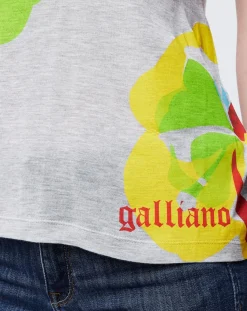 John Galliano T-Shirts|T-Shirt imprimé gris clair