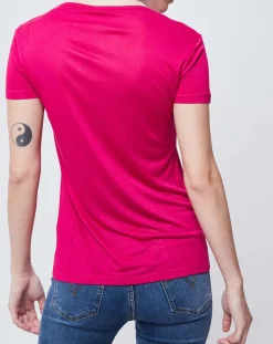 John Galliano T-Shirts|T-Shirt imprimé rose foncé/multicolore